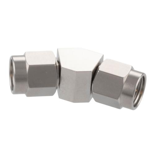 30 Degree Angle SMA Plug (Male) to SMA Plug (Male) Adapter with Passivated Stainless Steel Body FMAD10116