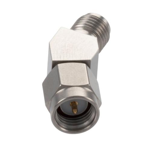 30 Degree Angle SMA Plug (Male) to SMA Jack (Female) Adapter with Passivated Stainless Steel Body FMAD10117