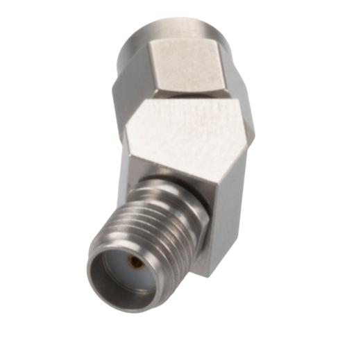 30 Degree Angle SMA Plug (Male) to SMA Jack (Female) Adapter with Passivated Stainless Steel Body FMAD10117