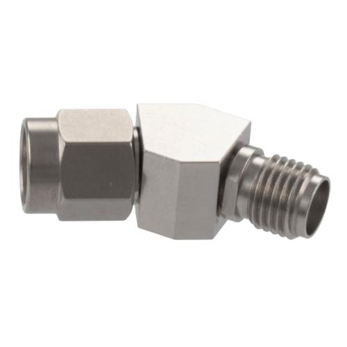 30 Degree Angle SMA Plug (Male) to SMA Jack (Female) Adapter with Passivated Stainless Steel Body FMAD10117