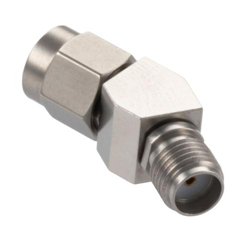 30 Degree Angle SMA Plug (Male) to SMA Jack (Female) Adapter with Passivated Stainless Steel Body FMAD10117