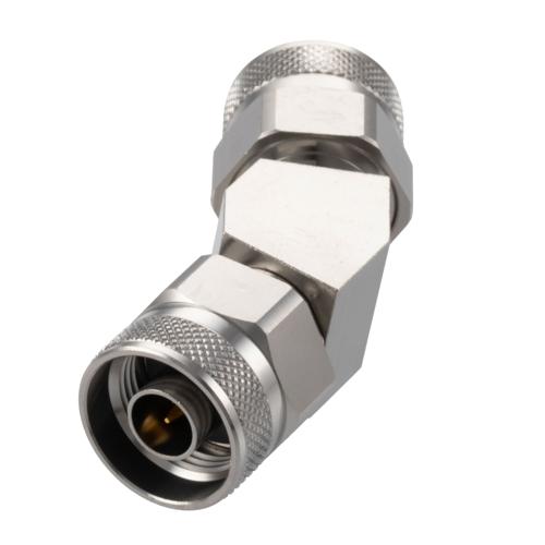 30 Degree Angle N Plug (Male) to N Plug (Male) Adapter with Passivated Stainless Steel Body FMAD10119