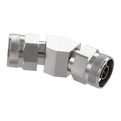 30 Degree Angle N Plug (Male) to N Plug (Male) Adapter with Passivated Stainless Steel Body FMAD10119