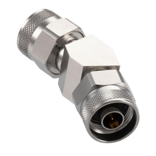 30 Degree Angle N Plug (Male) to N Plug (Male) Adapter with Passivated Stainless Steel Body FMAD10119