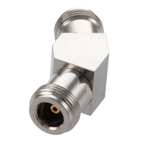 30 Degree Angle N Jack (Female) to N Jack (Female) Adapter with Passivated Stainless Steel Body FMAD10121