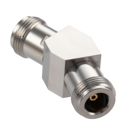 30 Degree Angle N Jack (Female) to N Jack (Female) Adapter with Passivated Stainless Steel Body FMAD10121
