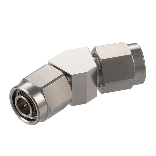 30 Degree Angle TNC Plug (Male) to TNC Plug (Male) Adapter with Passivated Stainless Steel Body FMAD10122
