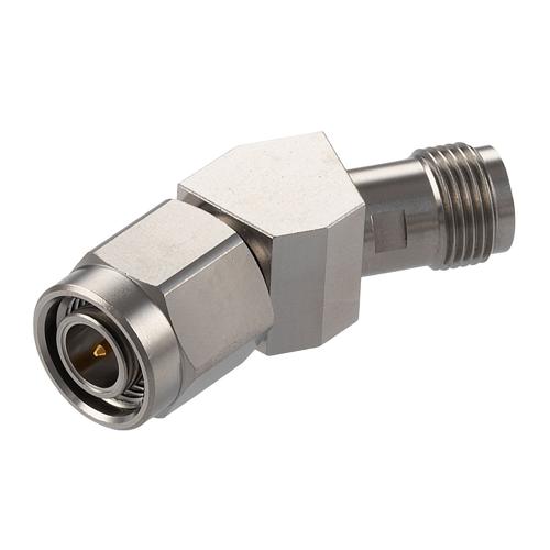 30 Degree Angle TNC Plug (Male) to TNC Jack (Female) Adapter with Passivated Stainless Steel Body FMAD10123