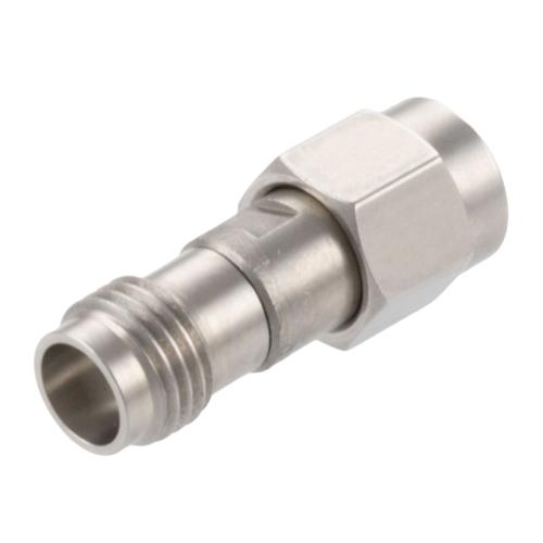 2.92mm Male (Plug) to 1.85mm Female (Jack) Adapter with Passivated Stainless Steel Body FMAD10140