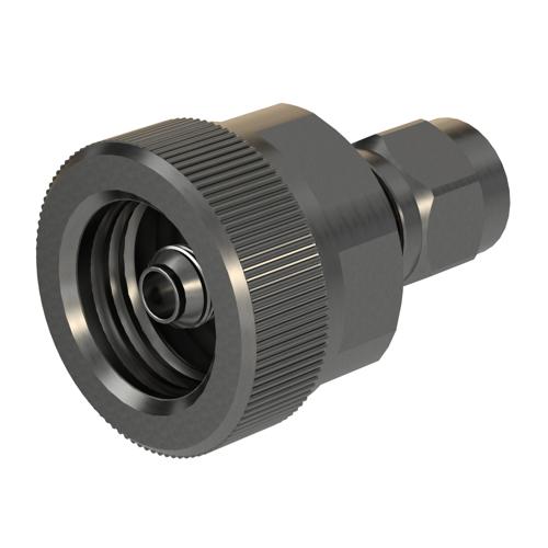 1.85mm Male to 1.0mm NMD Female Adapter with Passivated Stainless Steel Body FMAD10147