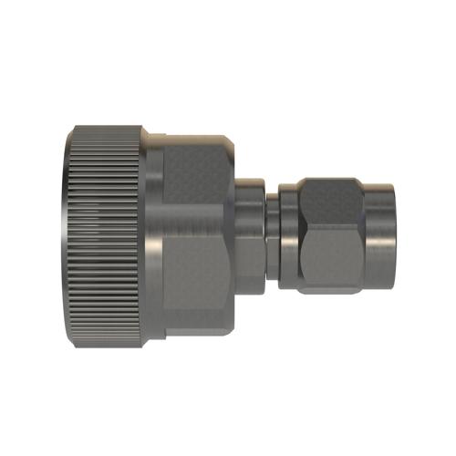 1.85mm Male to 1.0mm NMD Female Adapter with Passivated Stainless Steel Body FMAD10147