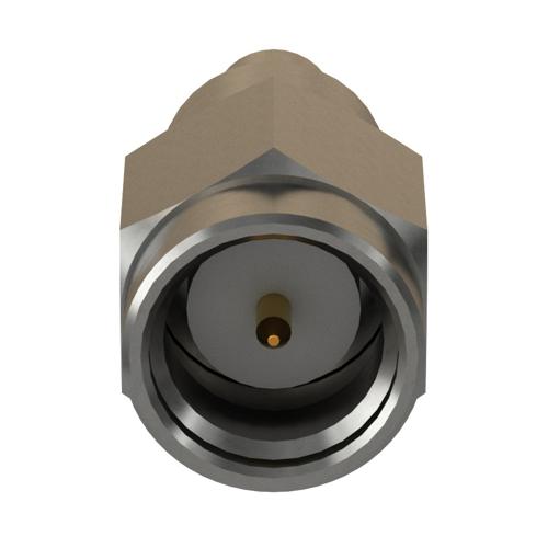 Engineering Grade SMA Male (Plug) to Mini SMP Male (Plug) Full Detent Adapter with Passivated Stainless Steel Body FMAD10172