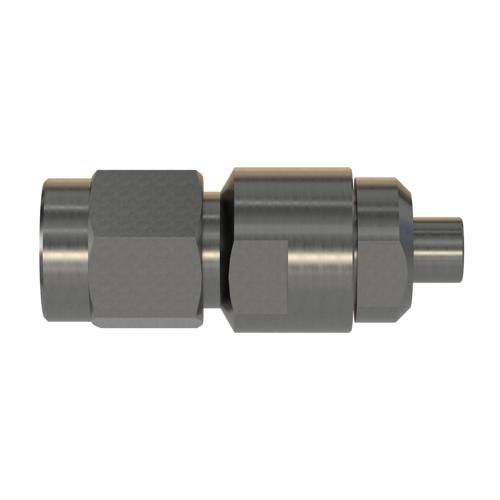 Engineering Grade 2.92mm Male (Plug) to Mini SMP Male (Plug) Full Detent Adapter with Passivated Stainless Steel Body FMAD10175