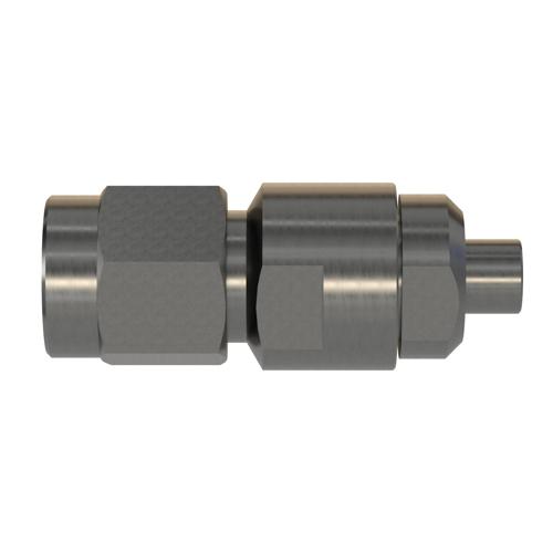 Engineering Grade 2.92mm Male (Plug) to Mini SMP Male (Plug) Smooth Bore Adapter with Passivated Stainless Steel Body FMAD10176