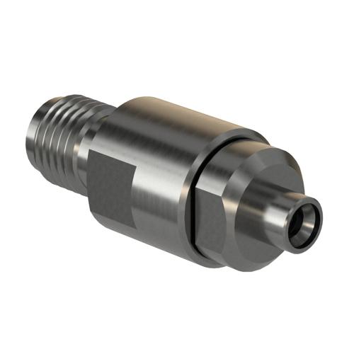 Engineering Grade 2.92mm Female (Jack) to Mini SMP Male (Plug) Full Detent Adapter with Passivated Stainless Steel Body FMAD10177