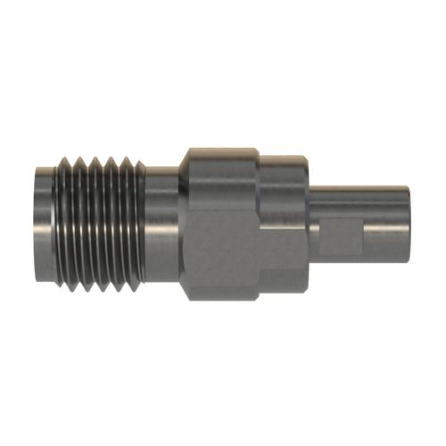 Engineering Grade SMA Female (Jack) to Mini SMP Male (Plug) Full Detent Adapter with Passivated Stainless Steel Body FMAD10178