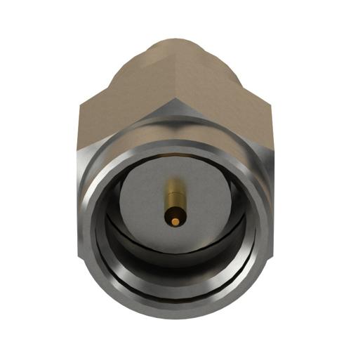 Engineering Grade SMA Male (Plug) to Mini SMP Male (Plug) Smooth Bore Adapter with Passivated Stainless Steel Body FMAD10181