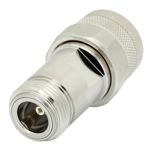 Low PIM N Male(plug) to N Female(Jack) Adapter, Tri-Metal Plated Brass Body, High Temp, 1.288 VSWR FMAD1032