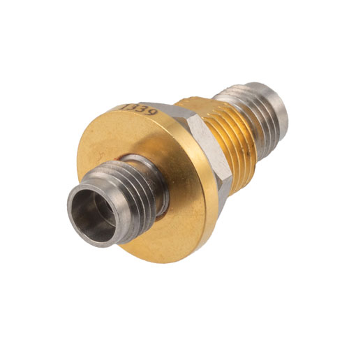 Hermetically Sealed 2.4mm Female to 2.4mm Female Bulkhead Adapter MIL-STD-202, Method 206 50GHz VSWR1.35, MIL-STD-348B FMAD1339