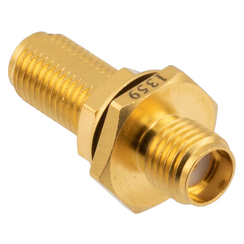 Hermetically Sealed SMA Female to SMA Female Bulkhead Adapter MIL-STD-202, Method 206 18GHz VSWR1.2, MIL-STD 348B FMAD1359