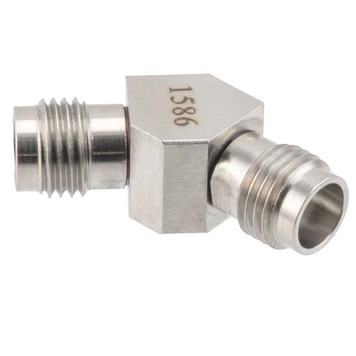 1.85mm Female (Jack) to 1.85mm Female (Jack) Adapter, 45 Degree Angle, 67GHz, VSWR 1.35 FMAD1586