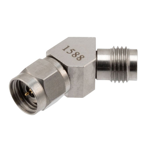 RF Adapter, 45 Degree Angle 2.4mm plug to 2.4mm jack 50GHz VSWR 1.25 FMAD1588