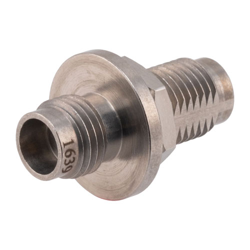 High Temperature Adapter Bulkhead 2.4mm Female to 2.4mm Female, 50GHz VSWR1.2, MIL-STD 348B with Stainless Steel Body FMAD1639