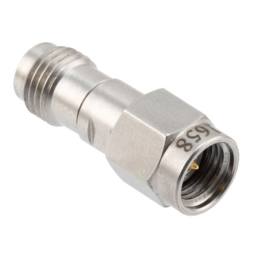 High Temperature Adapter 2.92mm Male to 1.85mm Female, 40GHz VSWR1.25, MIL-STD 348B with Stainless Steel Body FMAD1658