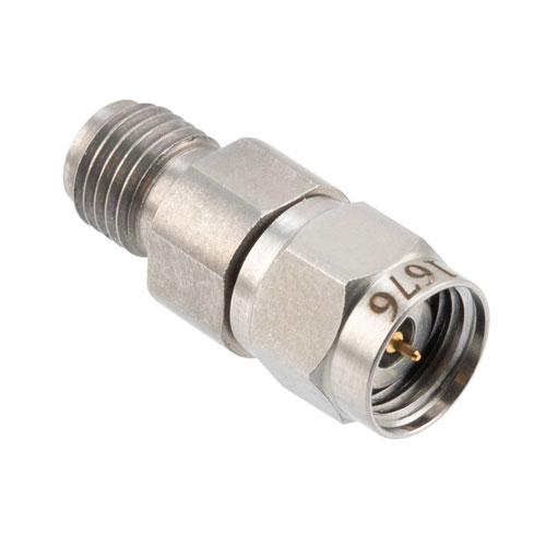 High Temperature Adapter 3.5mm Female to 2.4mm Male, 34.5GHz VSWR1.25, MIL-STD 348B with Stainless Steel Body FMAD1676