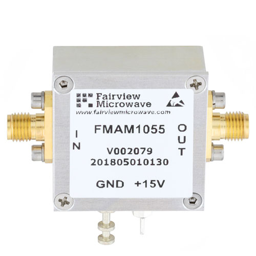 3 dB NF Low Noise Amplifier, Operating from 0.01 MHz to 1.4 GHz with 42 dB Gain, 19 dBm P1dB and SMA FMAM1055