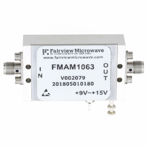 0.9 dB NF Low Noise Amplifier, Operating from 10 MHz to 600 MHz with 40.5 dB Gain, 20 dBm Psat and SMA FMAM1063