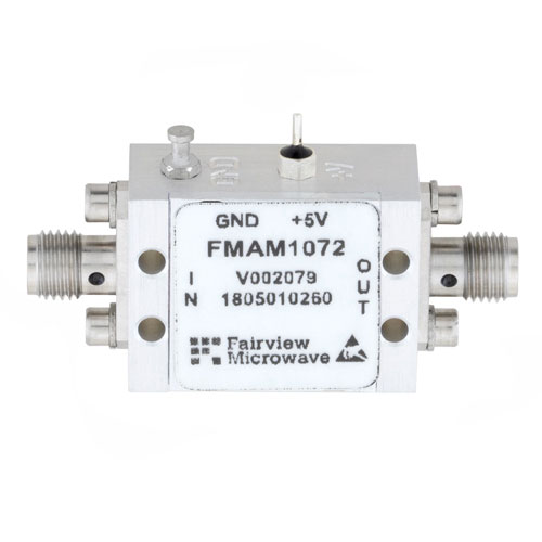 2.1 dB NF Low Noise Amplifier, Operating from 6 GHz to 12 GHz with 25 dB Gain, 13 dBm Psat and SMA FMAM1072