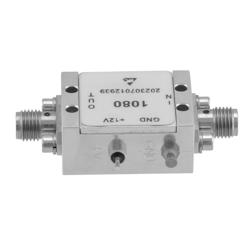 1.0 dB NF Low Noise Amplifier, Operating from 1 GHz to 6 GHz with 18 dB Gain, 18.5 dBm P1dB and SMA FMAM1080