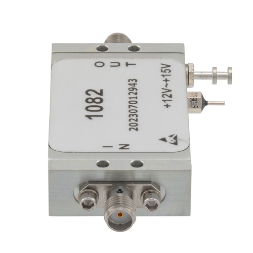 1.3 dB NF Low Noise Amplifier, Operating from 10 MHz to 1 GHz with 34 dB Gain, 27 dBm P1dB and SMA FMAM1082
