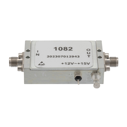 1.3 dB NF Low Noise Amplifier, Operating from 10 MHz to 1 GHz with 34 dB Gain, 27 dBm P1dB and SMA FMAM1082