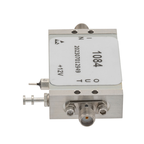 2.7 dB NF Low Noise Amplifier, Operating from 30 MHz to 6 GHz with 50 dB Gain, 21 dBm P1dB and SMA FMAM1084