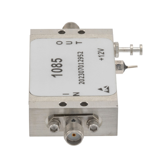 2.0 dB NF Low Noise Amplifier, Operating from 50 MHz to 8 GHz with 50 dB Gain, 19 dBm P1dB and SMA FMAM1085