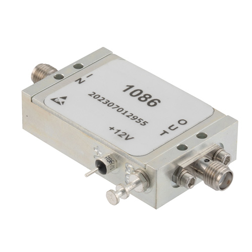 2.0 dB NF Low Noise Amplifier, Operating from 10 MHz to 6 GHz with 39 dB Gain, 23 dBm P1dB and SMA FMAM1086