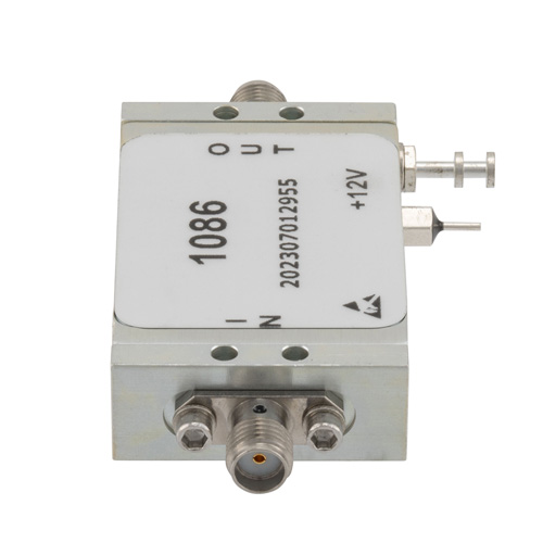 2.0 dB NF Low Noise Amplifier, Operating from 10 MHz to 6 GHz with 39 dB Gain, 23 dBm P1dB and SMA FMAM1086