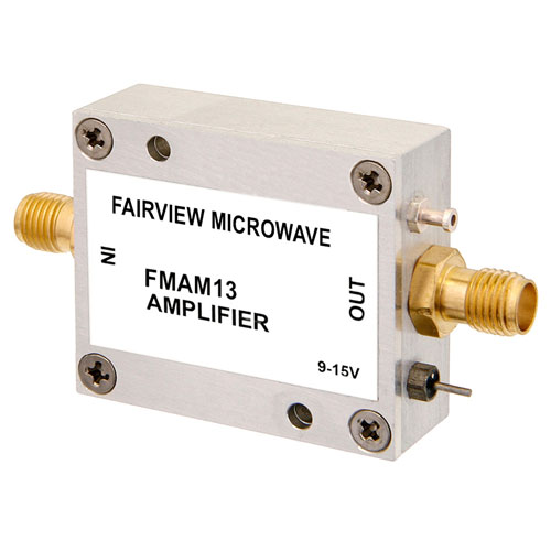 20 dB Gain Block Amplifier Operating From 10 MHz to 3 GHz with 13 dBm P1dB and SMA FMAM13