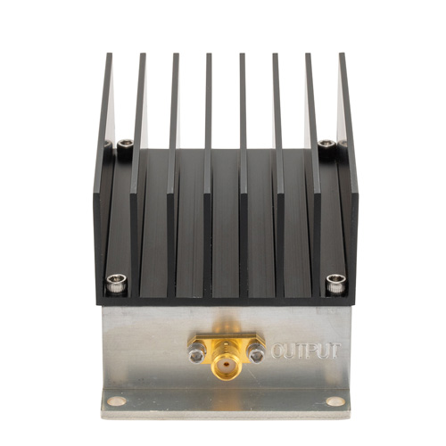 1 Watt P1dB, 30 MHz to 2200 MHz, Medium Power GaAs Amplifier with Heatsink, 31 dB Gain, 43 dBm IP3 and SMA FMAM4074