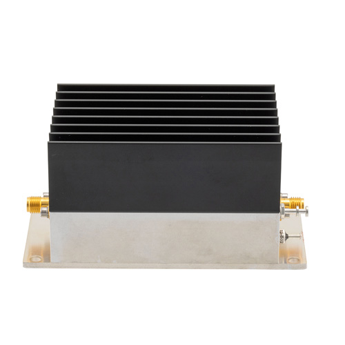 1 Watt P1dB, 30 MHz to 2200 MHz, Medium Power GaAs Amplifier with Heatsink, 31 dB Gain, 43 dBm IP3 and SMA FMAM4074