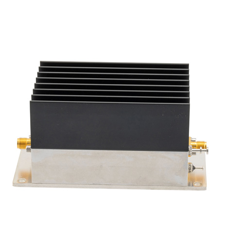 2 Watt P3dB, 2.4 GHz to 2.5 GHz, Medium Power GaAs Amplifier with Heatsink, 31 dB Gain, 43 dBm IP3 and SMA FMAM4075