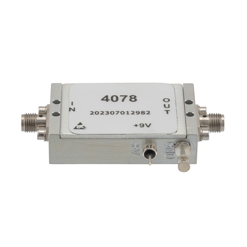 1 Watt P1dB, 4 GHz to 6 GHz, Medium Power GaAs Amplifier, 30 dB Gain, 42 dBm IP3 and SMA FMAM4078