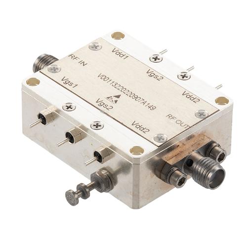 High Power Amplifier at 8 Watt Psat Operating from 1.5 GHz to 3.5 GHz with 19.5 dB Gain, 45 dBm IP3 and SMA FMAM5005