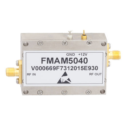 High Power Amplifier at 6 Watt P1dB Operating from 860 MHz to 960 MHz with 50 dBm IP3, SMA Input, SMA Output and 30 dB Gain FMAM5040