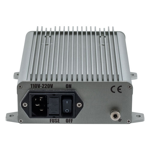 30 dB Gain, 25 dBm P1dB, 0.1 GHz to 6 GHz, Broadband AC Low Noise Amplifier, Bench-Top, 110/220VAC, 3.7 dB Noise Figure, SMA FMAM63027