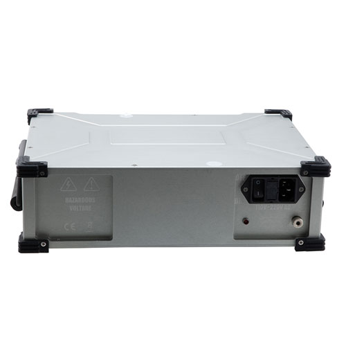 25W Psat, 44 dB Gain, 20 MHz to 550 MHz, AC Powered Broadband GaAs GaN High Power Amplifier with Heatsink, Bench-Top , 110/240VAC, SMA FMAMA5092