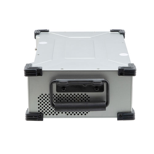 6.4W Psat, 41 dB Gain, 0.7 GHz to 3 GHz, AC Powered Broadband GaAs GaN LDMOS High Power Amplifier with Heatsink, Bench-Top, 110/240VAC, SMA FMAMA5094