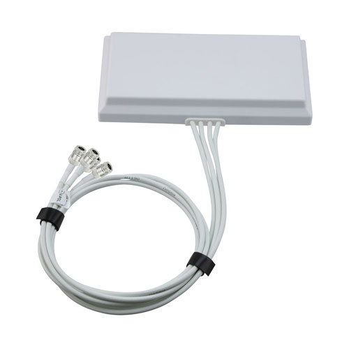 2400-2500, 5150-7125 MHz Wi-Fi 6E Flat Panel MIMO Antenna, 6 dBi Gain, 4 N Type Female Connectors FMANFP1039